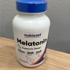 Nutricost Melatonin Supplement 20 mg capsule exp 7/28  240 capsules  nwt $13